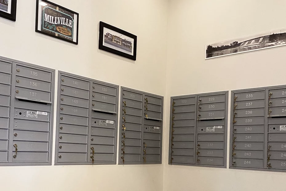 Mail boxes at the Millville Assisted Living Community
